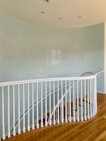 Polished Venetian Plaster light blue, Bronxville NY
