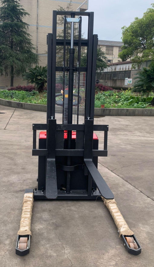 Thumbnail: ES-15PS Fully Electric Rider Type Straddle Stacker Motorized - 3300LB Capacity
