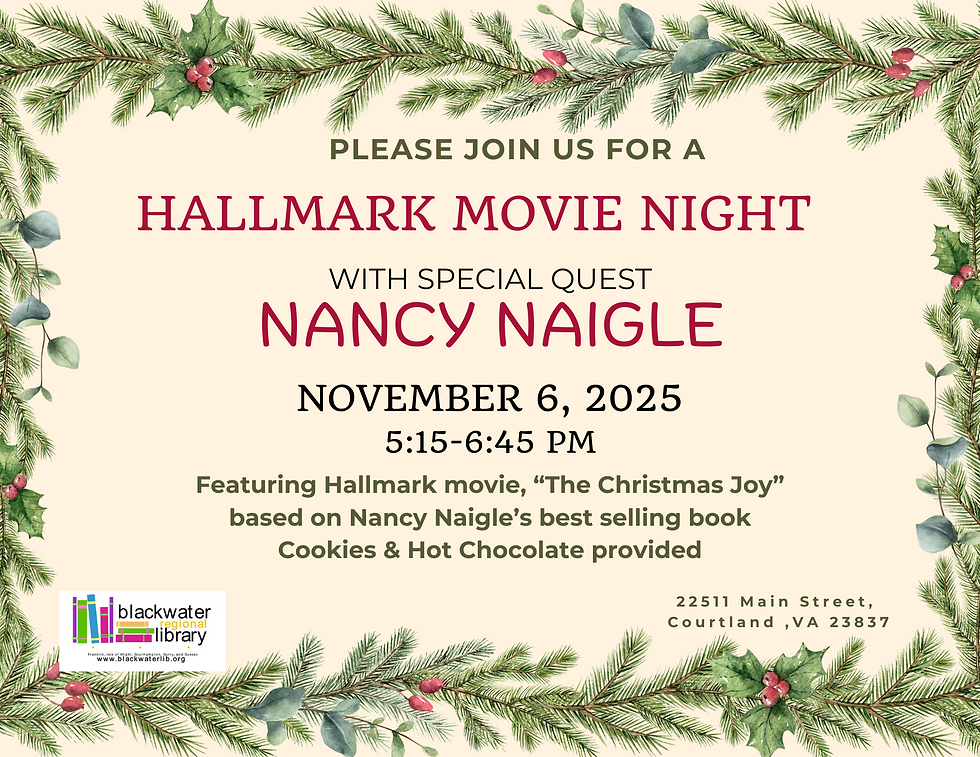 Courtland Library Movie Night & signing