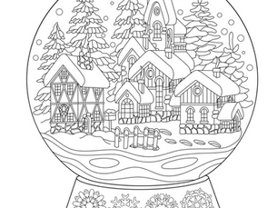 Coloring Challenge - Snow globe