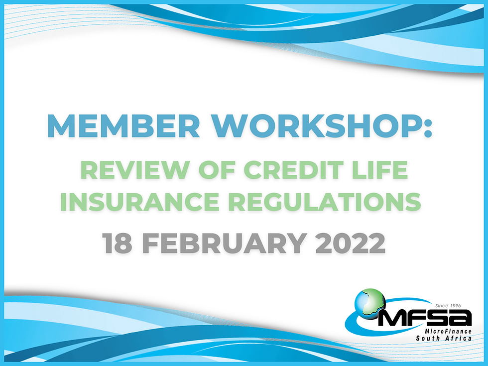 MFSA Member Workshop: Review of Credit Life Insurance Regulations