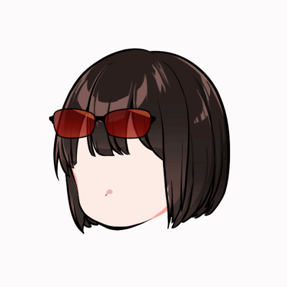 おでこサングラス　スクエア