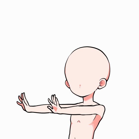 前に伸ばす　待って