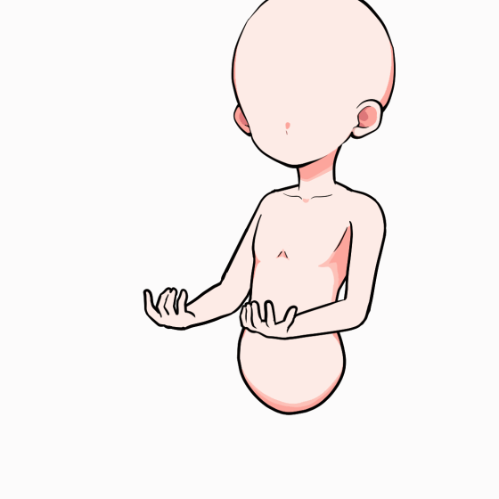 腹の高さで持つ③