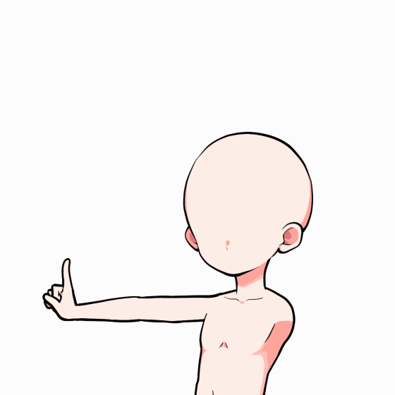 前に伸ばす　ちっちっち