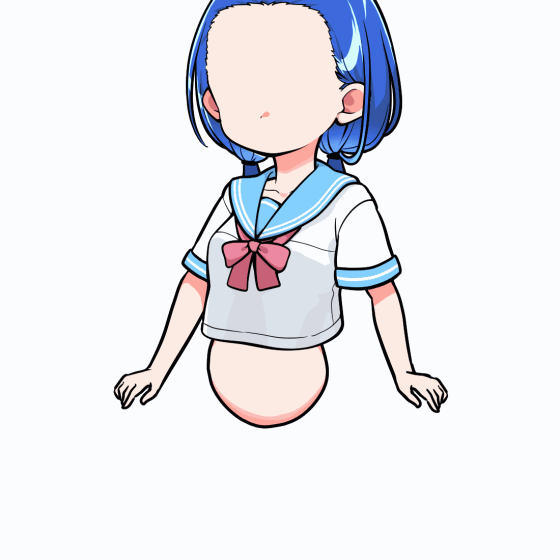 おさげ後ろ→前
