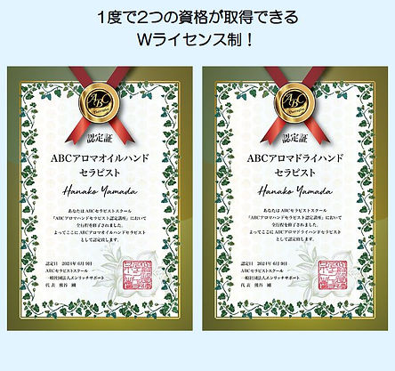 発行されるディプロマ(見本)