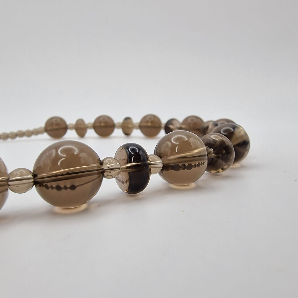 Thumbnail: Smokey quartz asymmetric necklace