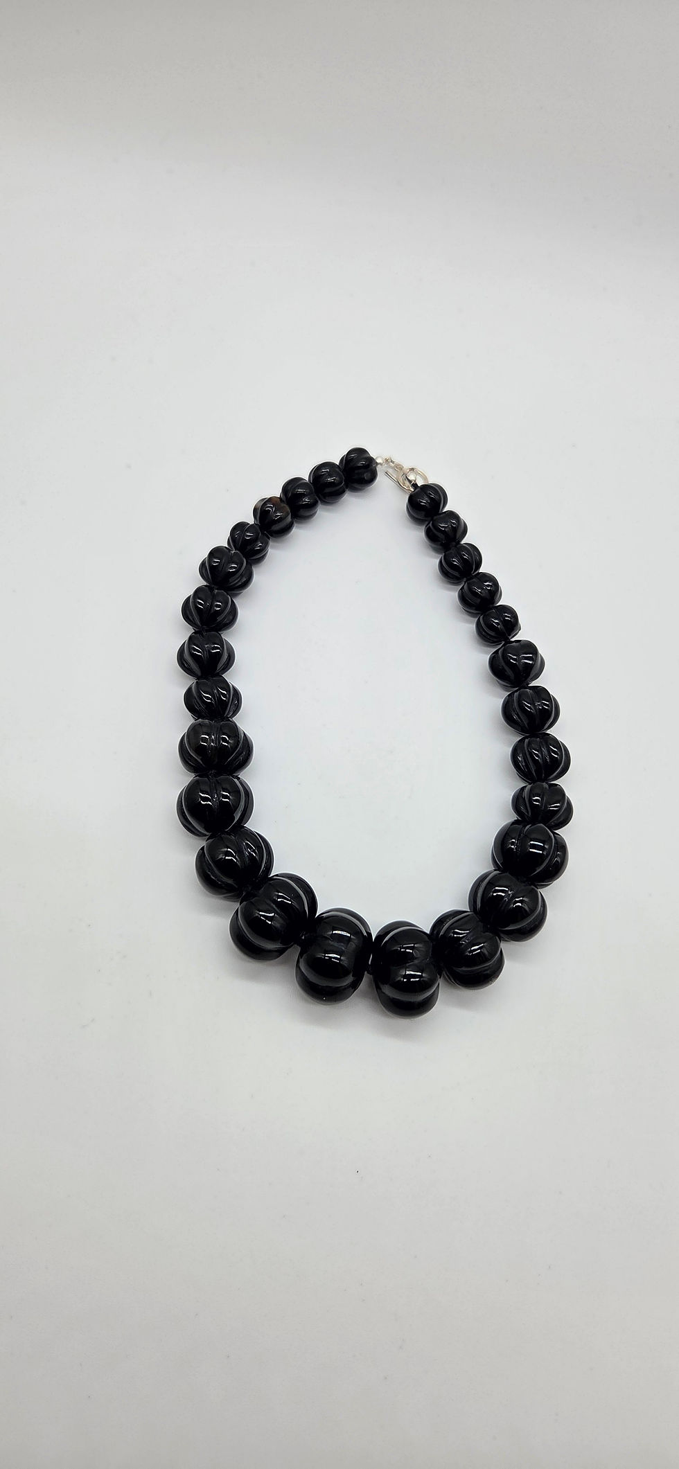 Thumbnail: Carved black Onyx necklace