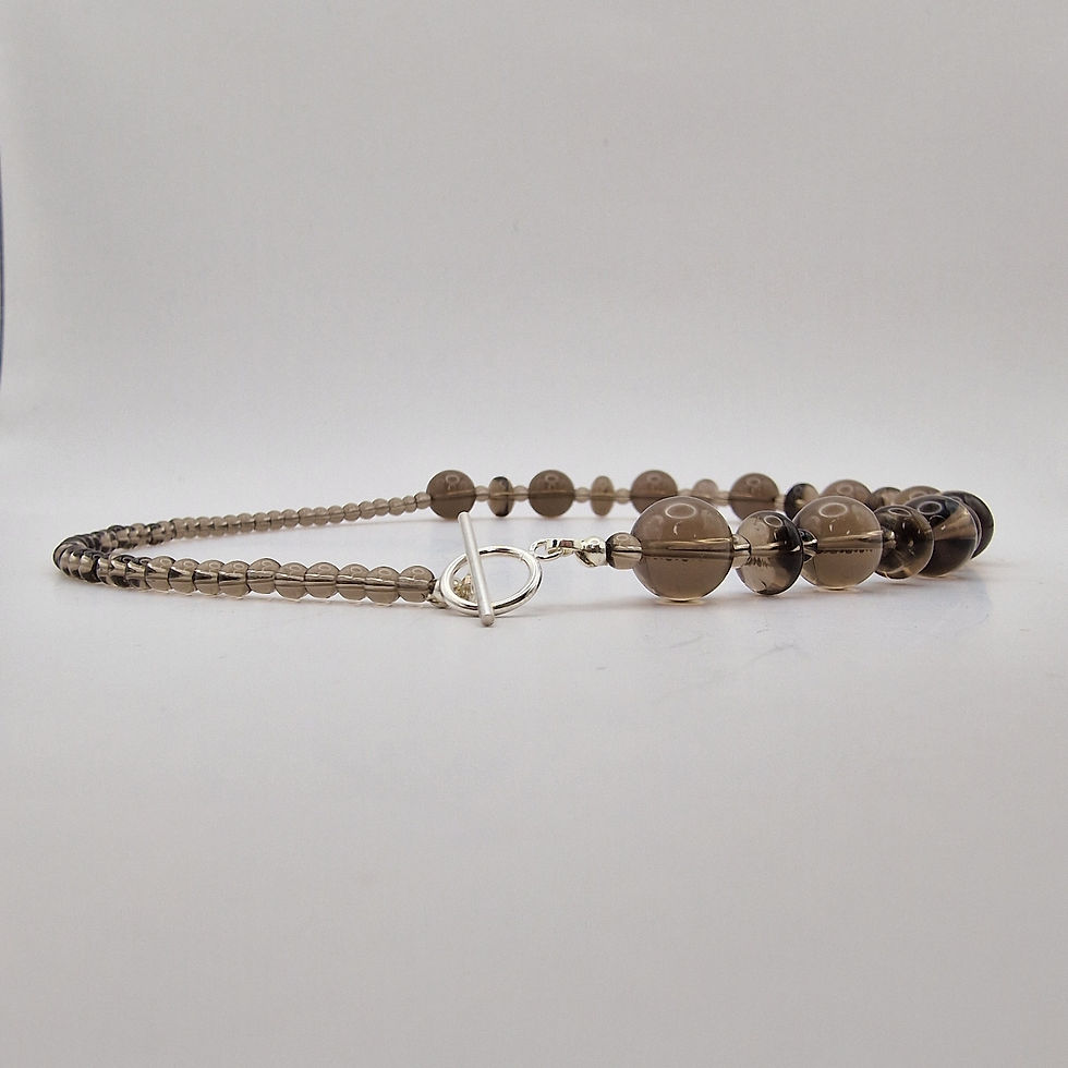 Thumbnail: Smokey quartz asymmetric necklace