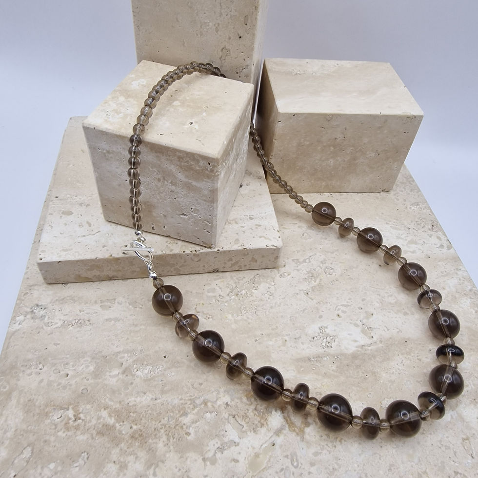 Thumbnail: Smokey quartz asymmetric necklace