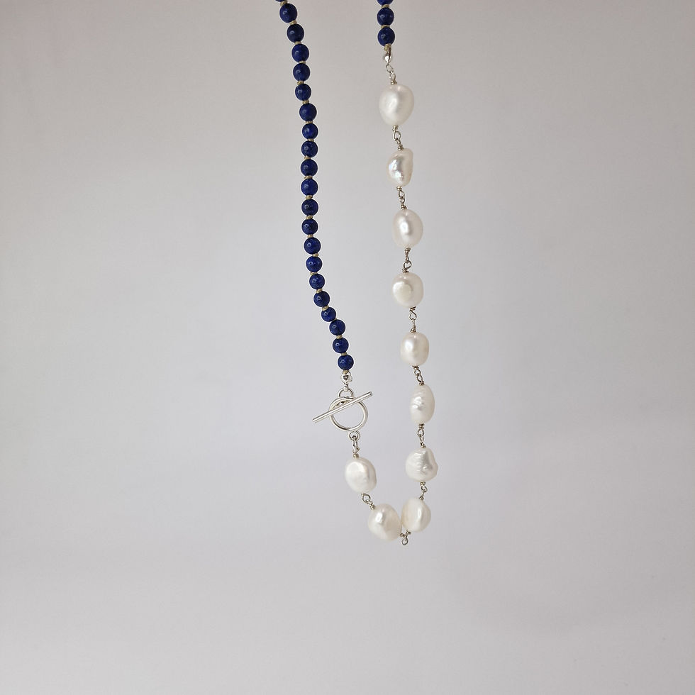 Thumbnail: Lapis lazuli & Pearl necklace