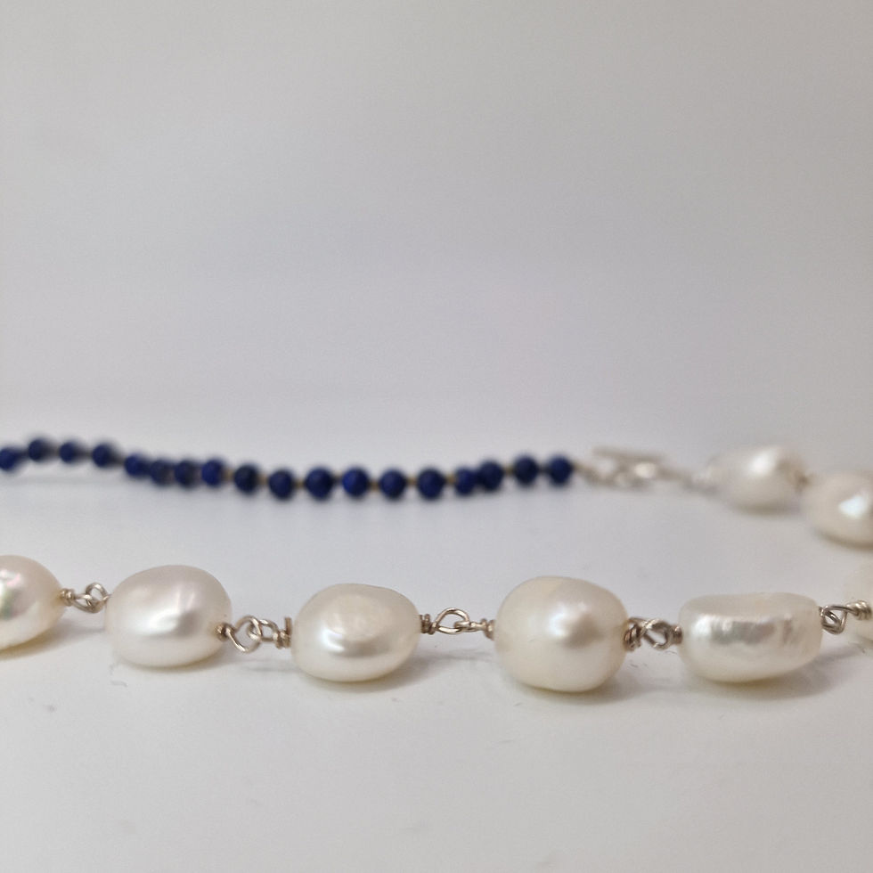 Thumbnail: Lapis lazuli & Pearl necklace