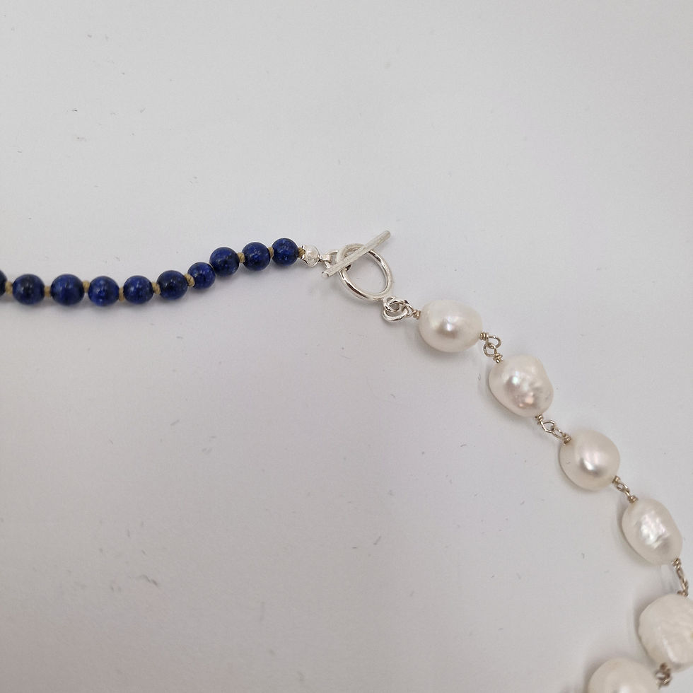 Thumbnail: Lapis lazuli & Pearl necklace