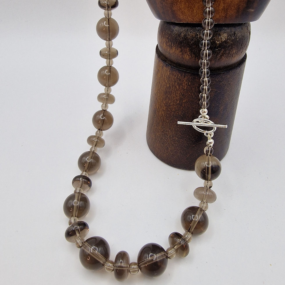 Thumbnail: Smokey quartz asymmetric necklace