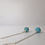 Thumbnail: Turquoise and Pearl silver chain thread earings 