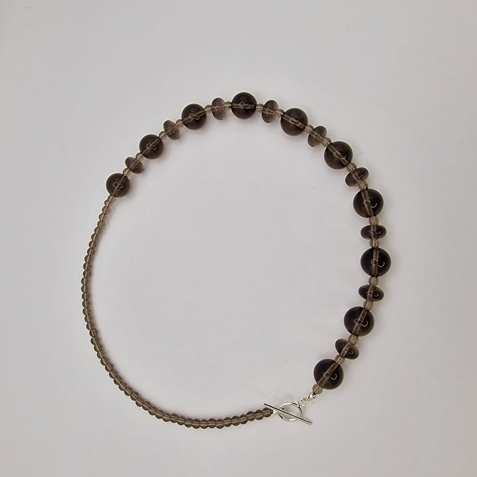 Thumbnail: Smokey quartz asymmetric necklace