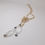 Thumbnail: Mother of Pearl bootlace necklace with clear quartz and smokey quartz 