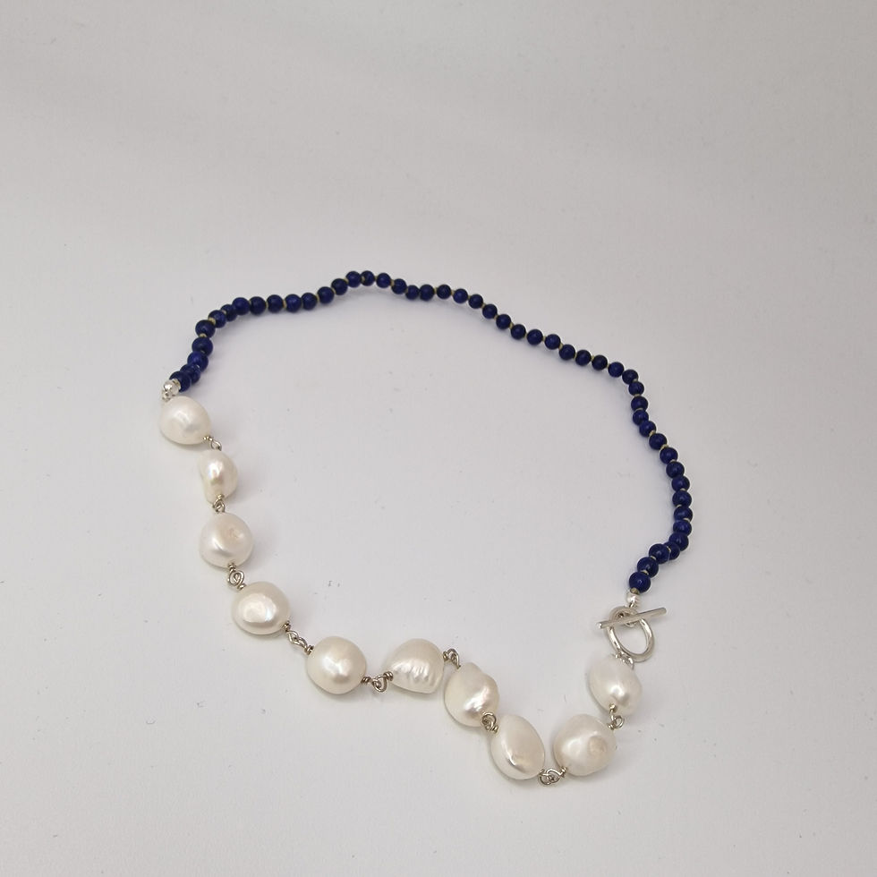 Thumbnail: Lapis lazuli & Pearl necklace