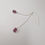 Thumbnail:  Red Jade and silver chain thread earings 