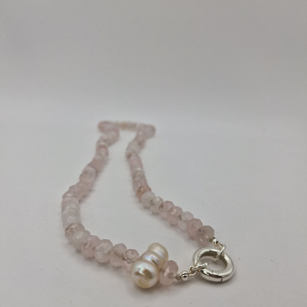 Thumbnail: Rose Quartz and Pearl necklace