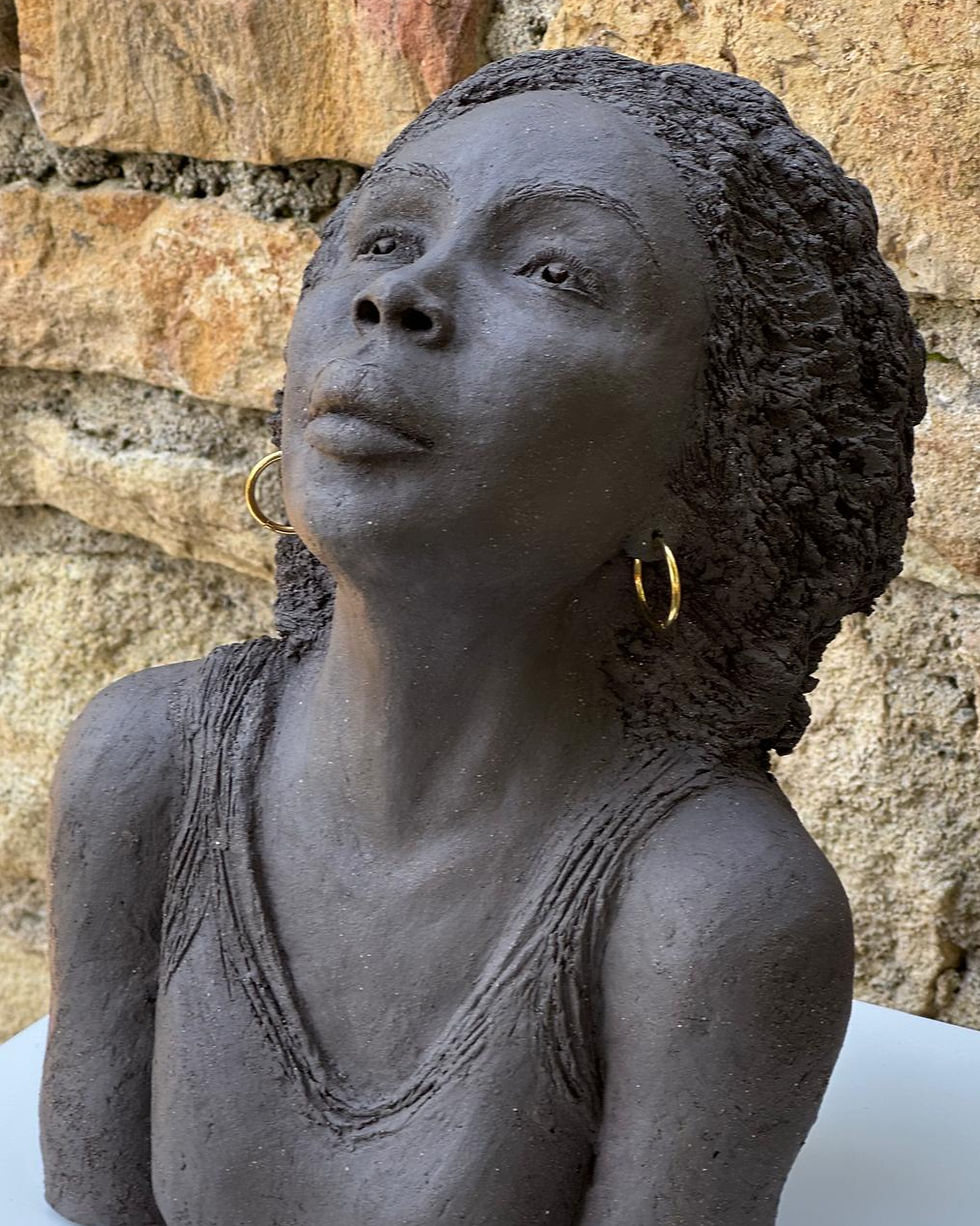 Miniature : Sculpture - La chasseuse d'étoiles - Nathalie PEZZOLI