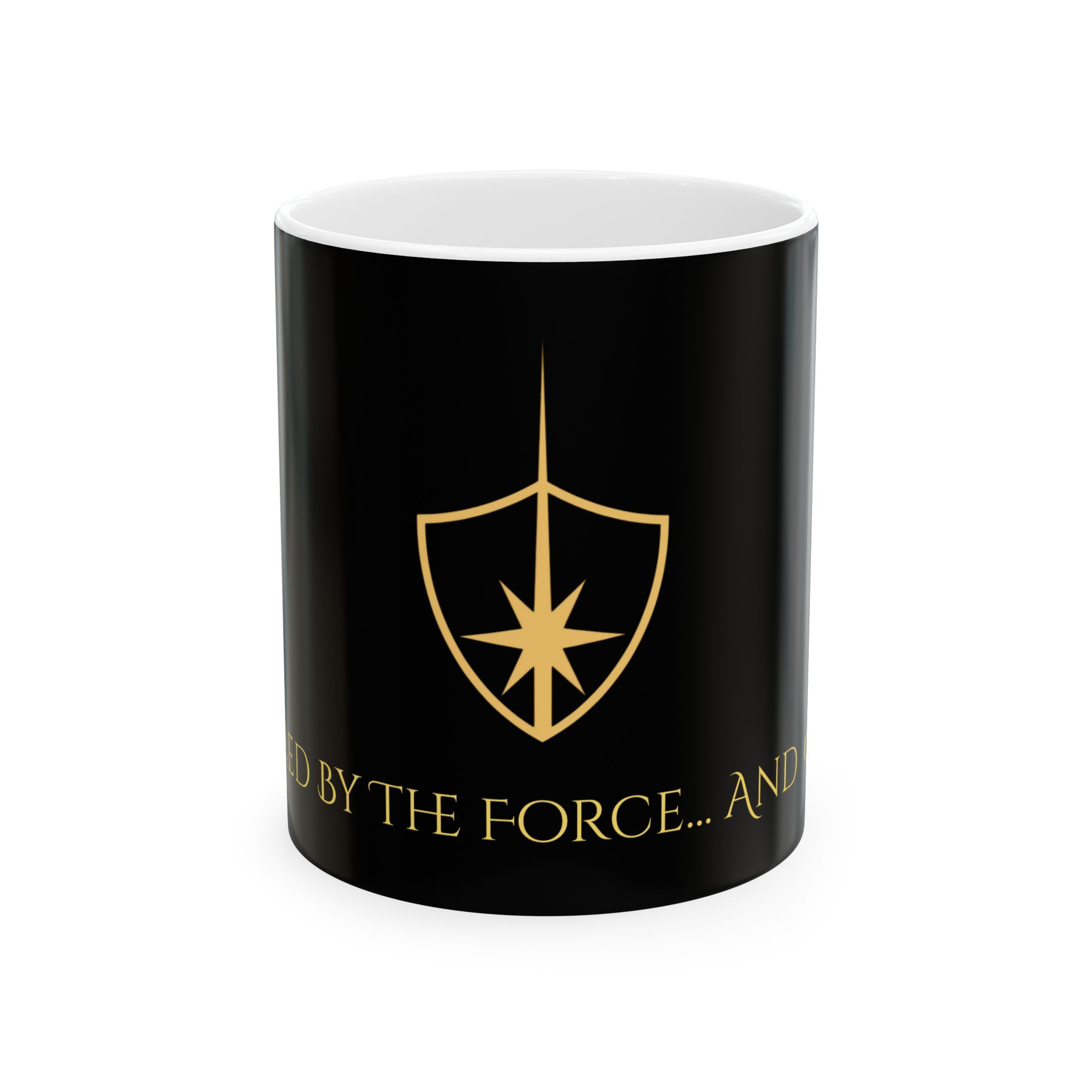 IJF Emblem Ceramic Mug — Gold Crest on Black (11oz/15oz)