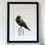 Thumbnail: 3 Crow Prints from Original Art in Black Frames