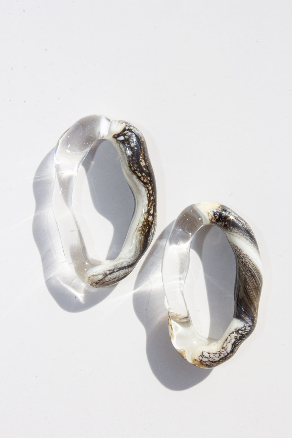 Thumbnail: Perfect Organic Mixed-Technique Glass Earrings