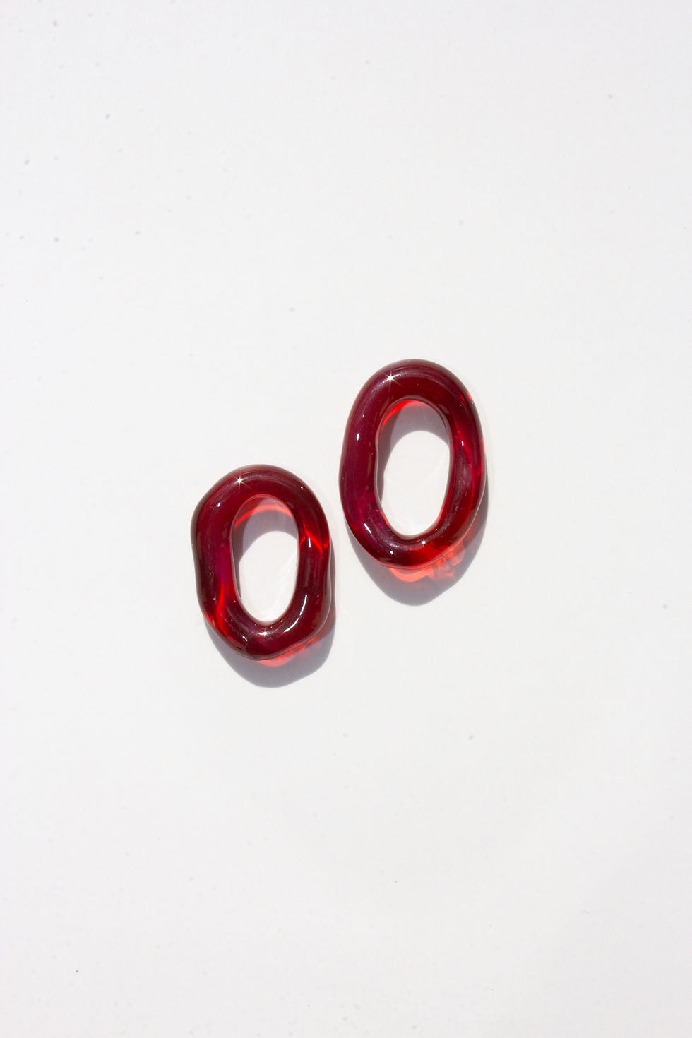 Thumbnail: One-of-a-Kind Red Glass Earrings