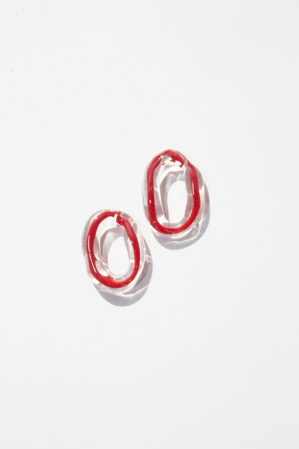Thumbnail: One-of-a-Kind Red Glass Earrings
