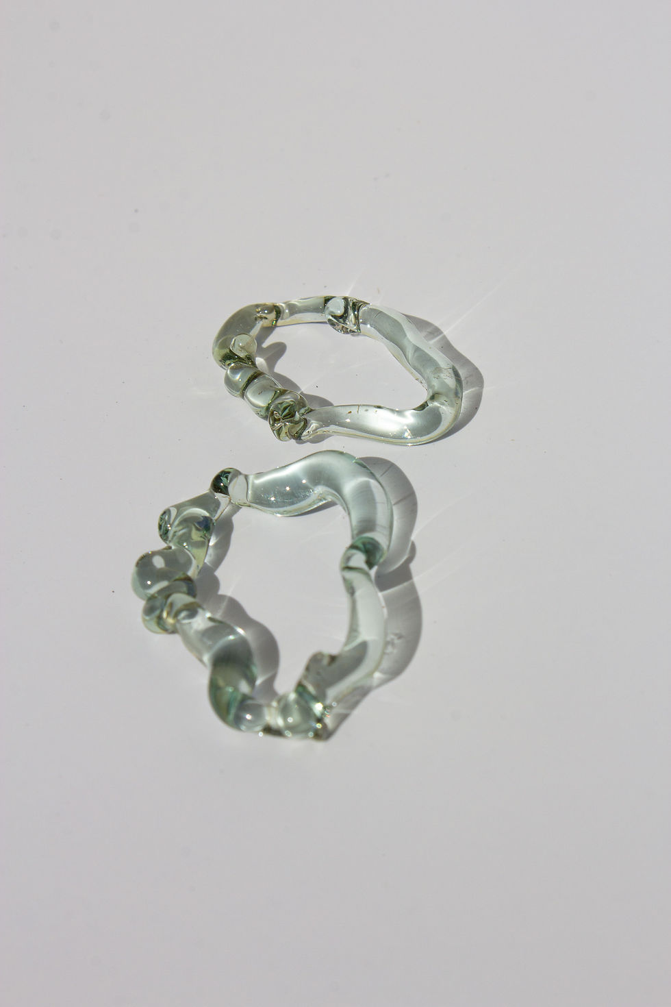 Thumbnail: One-of-a-kind Translucent Fairy Light Green Glass Earring