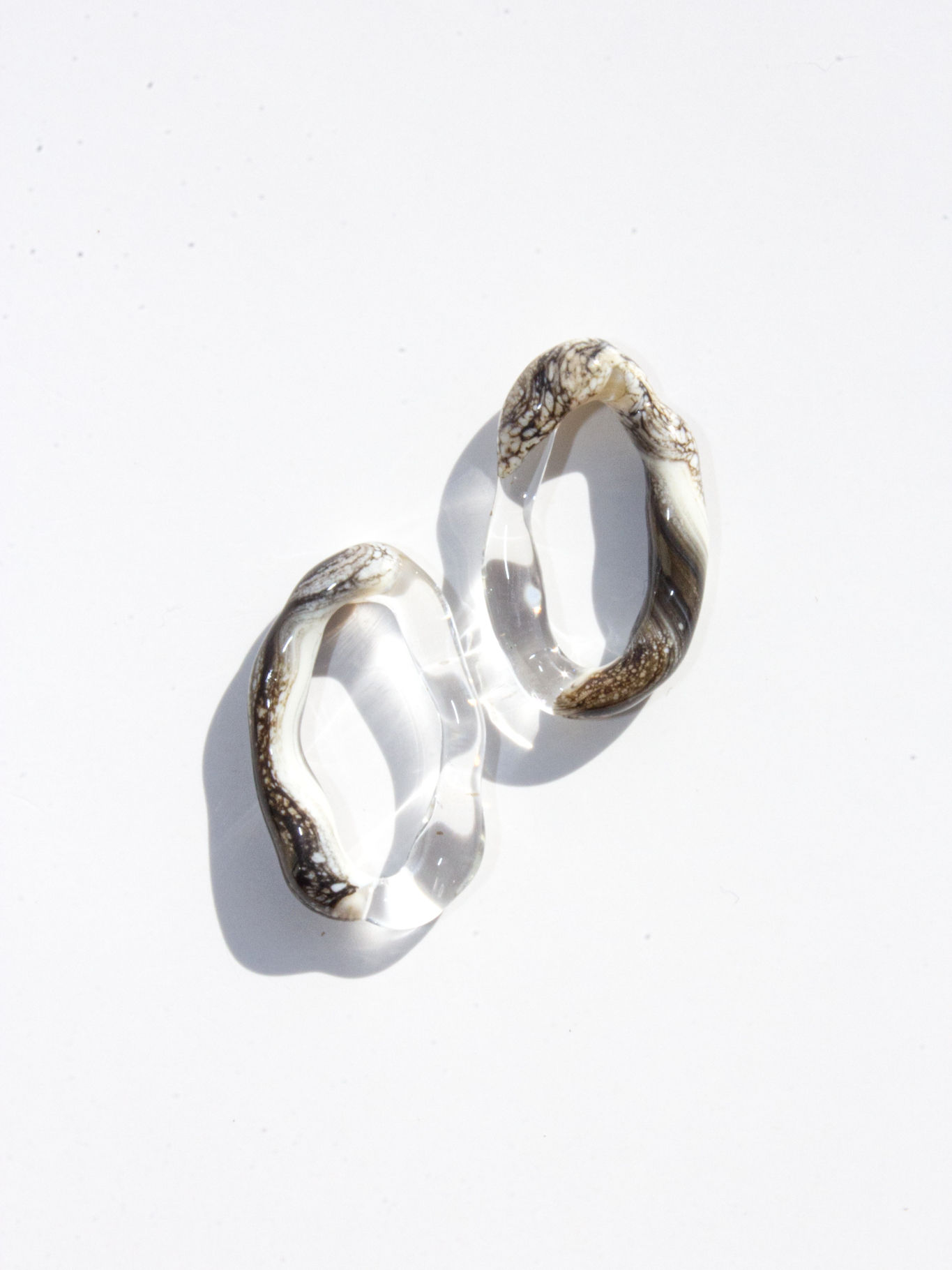 Perfect Organic Mixed-Technique Glass Earrings