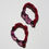 Thumbnail: One-of-a-kind Translucent Purple and Cherry Red Glass Earrings