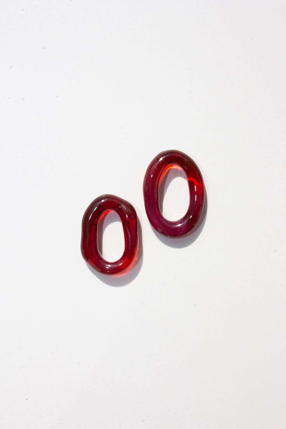 Thumbnail: One-of-a-Kind Red Glass Earrings