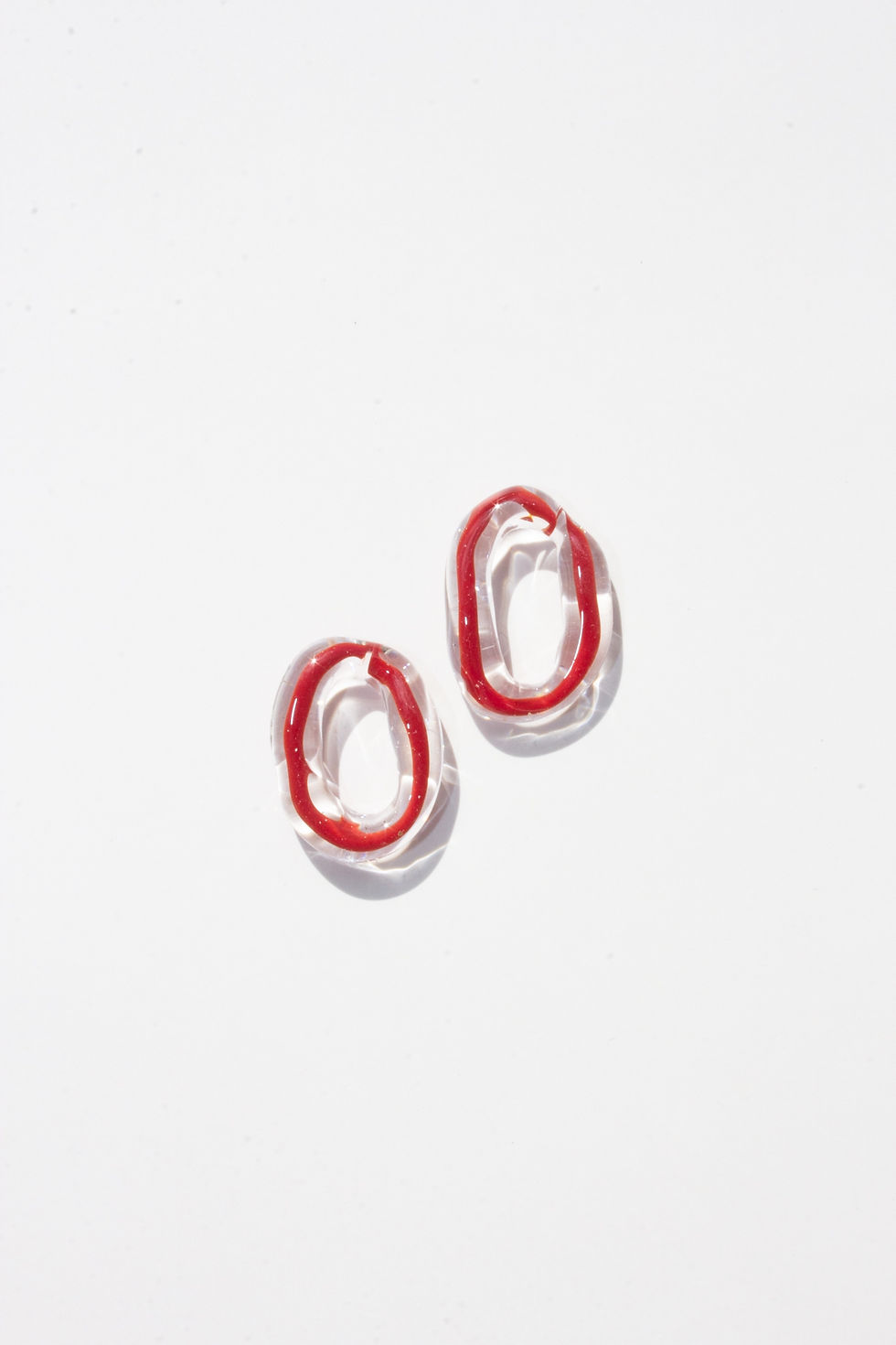 Thumbnail: One-of-a-Kind Red Glass Earrings