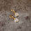 Thumbnail: Aurora Collection Gold Earrings with Rose Quartz Stone
