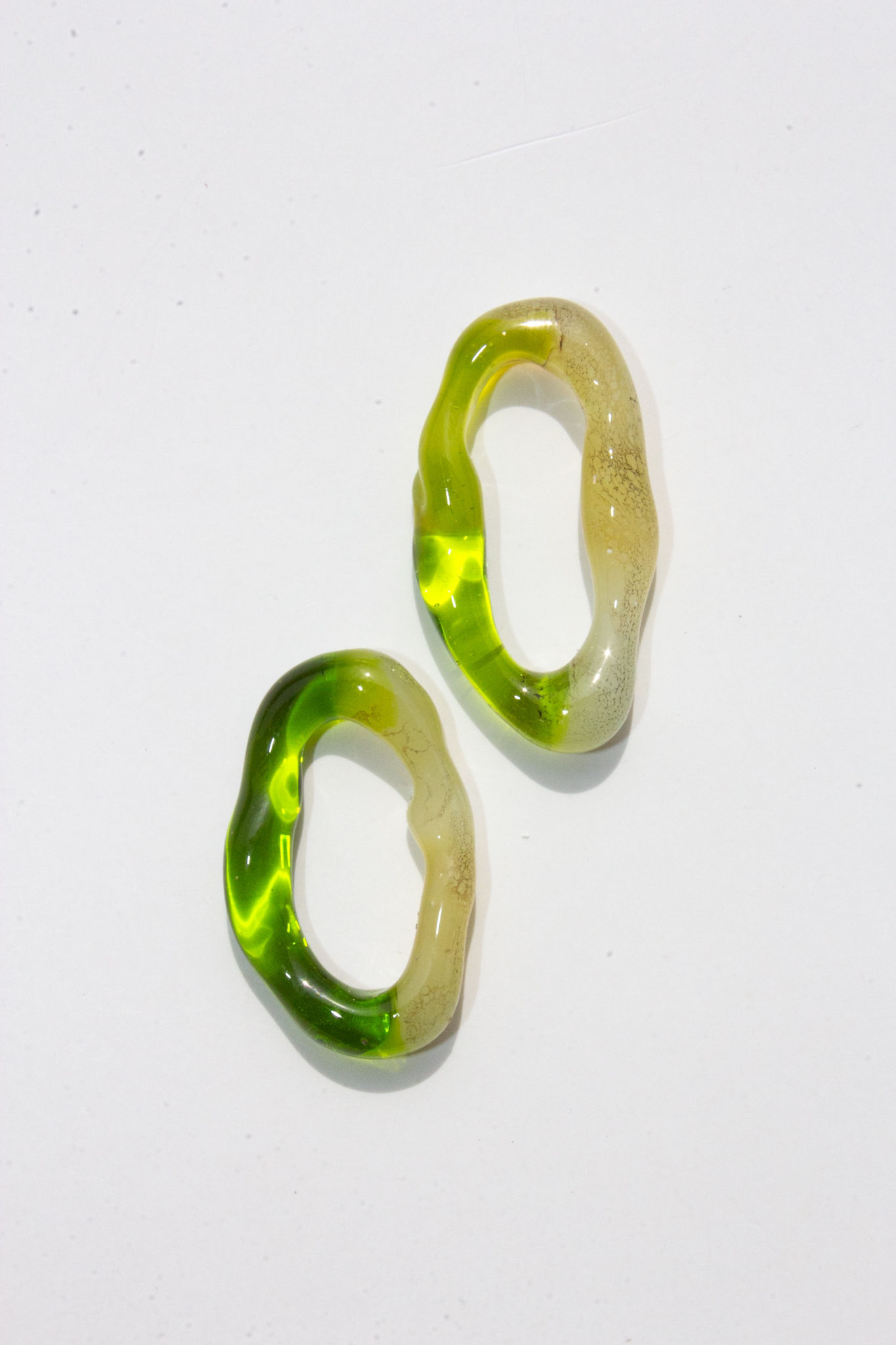One-of-a-Kind Organic Glass Earrings
