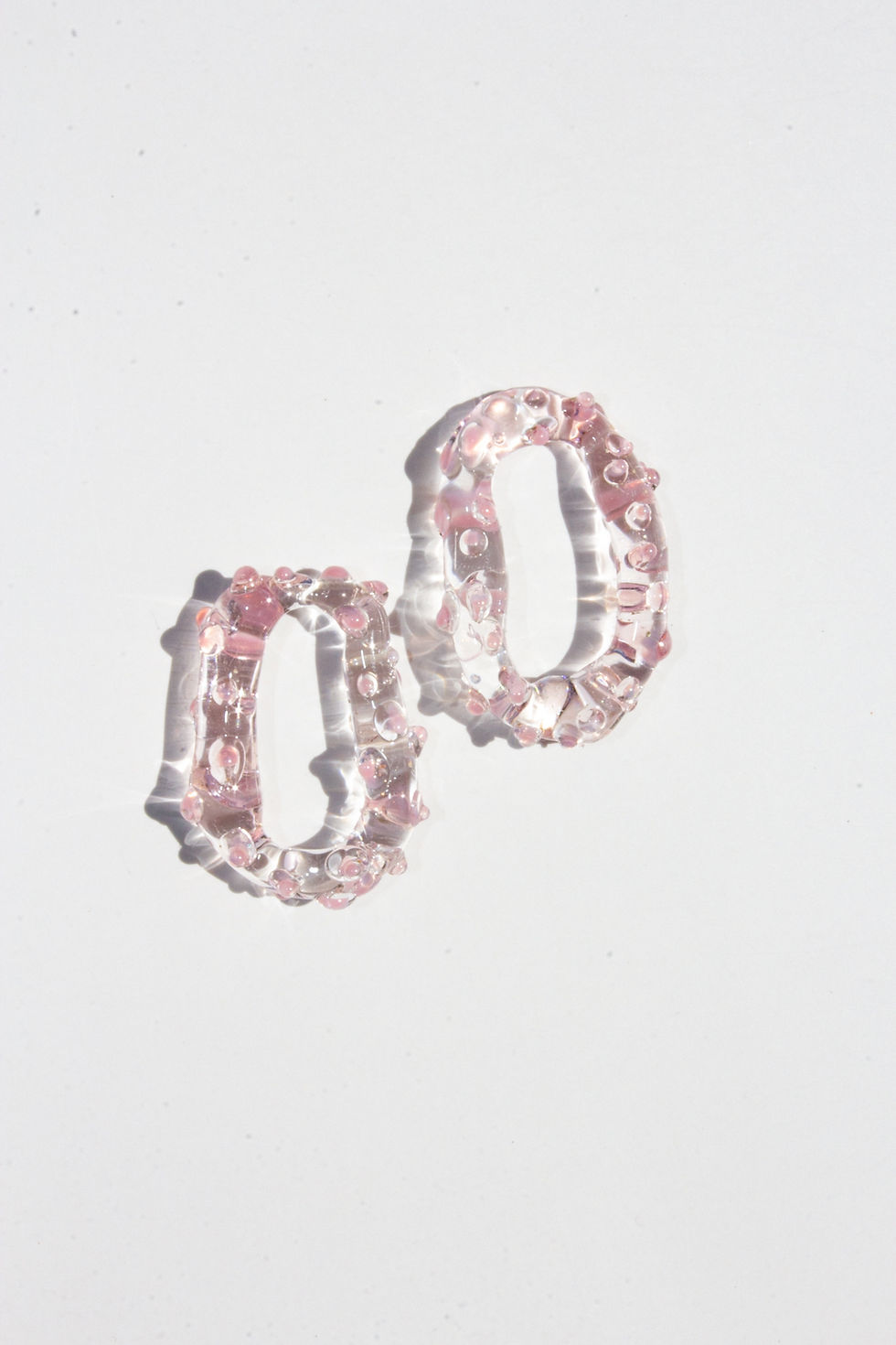Thumbnail: Perfect One-of-a-Kind Translucent Glass Earrings