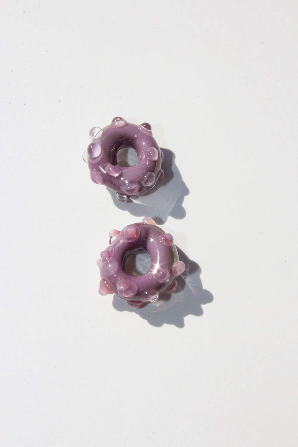 Thumbnail: One-of-a-Kind Perfect Lilac Petite Glass Earrings