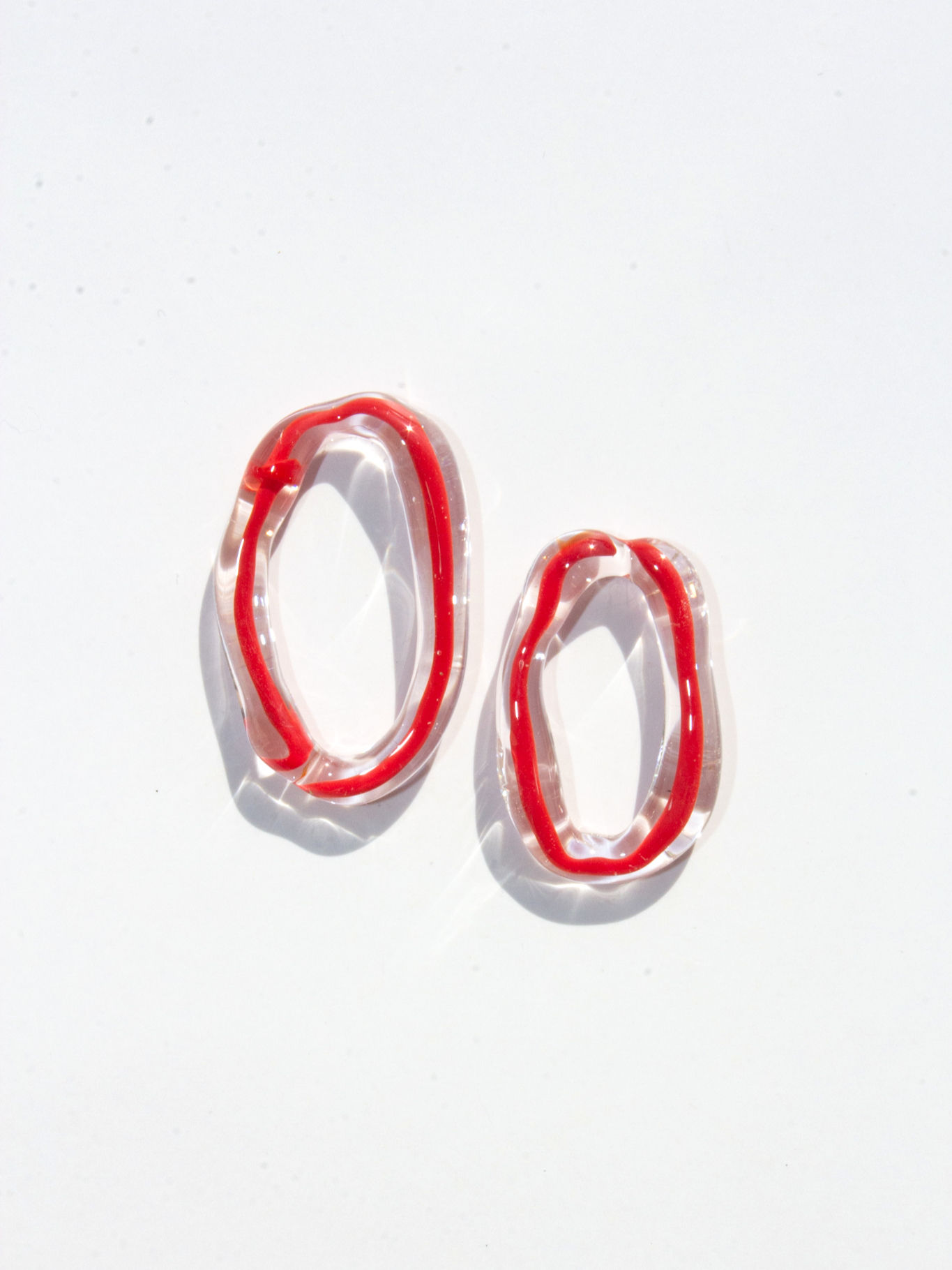 Perfect Red Glass Earrings