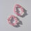 Thumbnail: One-of-a-kind Translucent Rose Glass Earrings with Dots