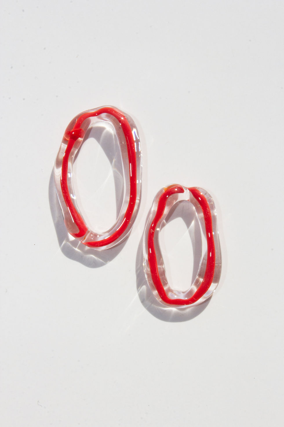 Thumbnail: Perfect Red Glass Earrings
