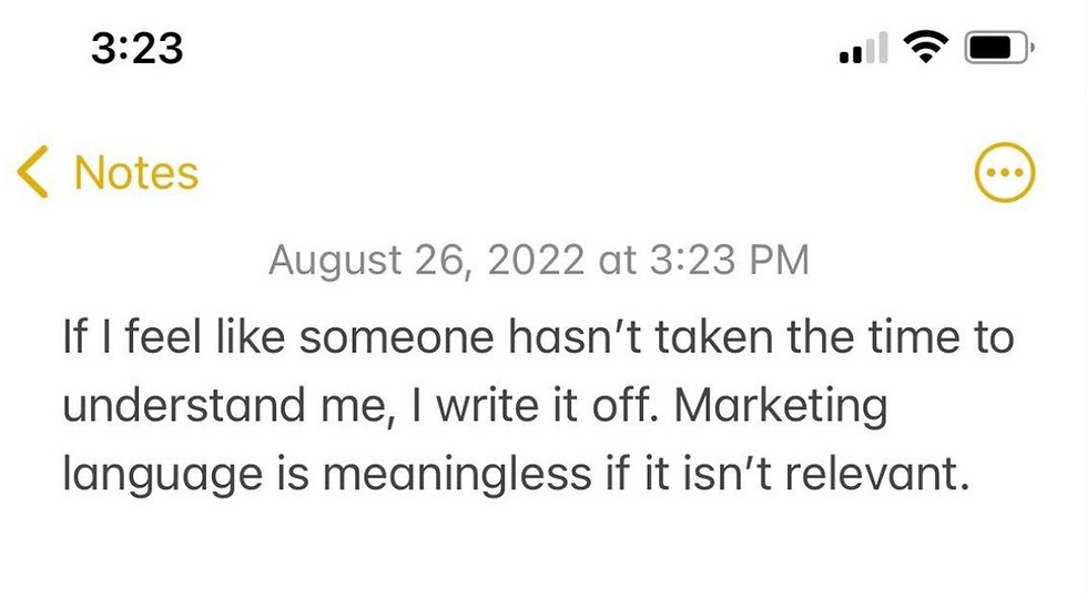 Quote from Lauren's notes
