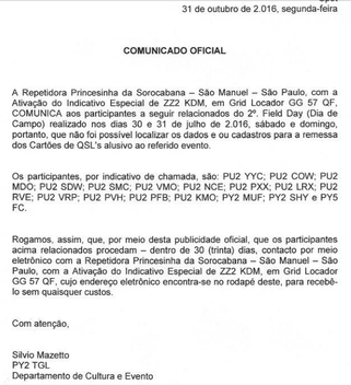 Ainda não recebeu o cartão QSL ?