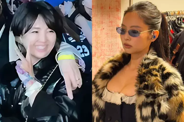 Mamá Kim salva a Jennie de BLACKPINK de un incidente con un mal funcionamiento de vestuario en Coachella 2025. (Collage de Pannchoa, Instagram @jennierubyjane)