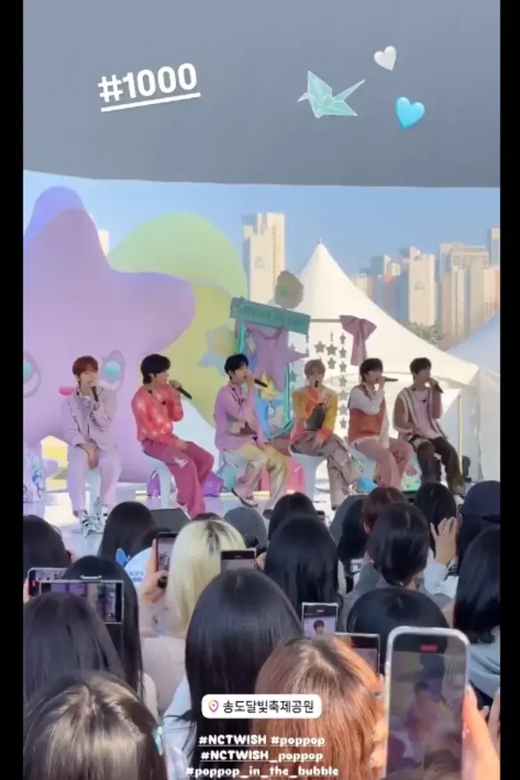 NCT WISH interpretó la canción '1000' en su evento presencial. (Captura de pantalla de Instagram nctwish_official)