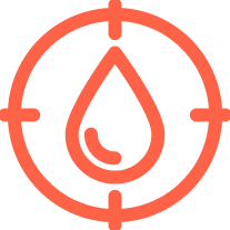 blood in a target icon
