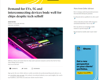 The Globe and Mail talks with Hans about EVs, 5G and Internet of Things