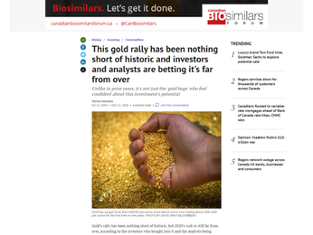 Hans talks with the Financial Post about gold as a hedge